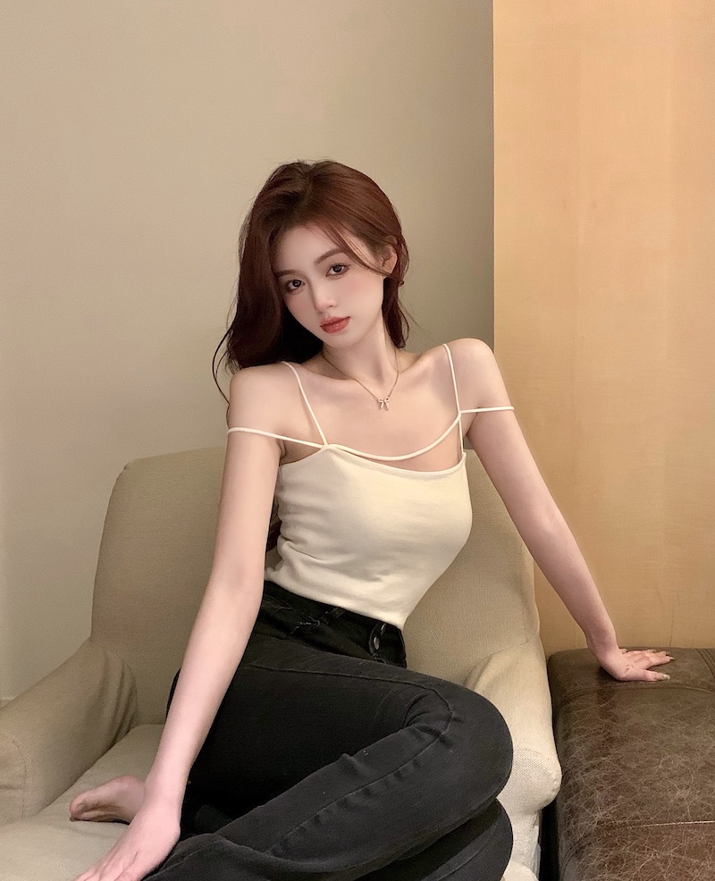 얇은 멜빵 섹시 케미솔