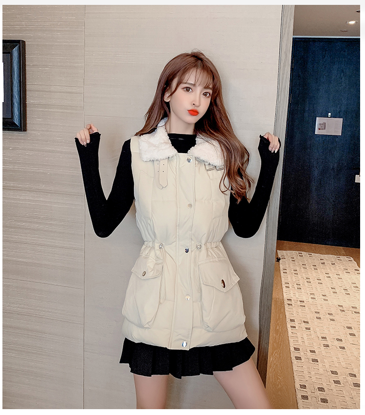 양털 패딩 조끼