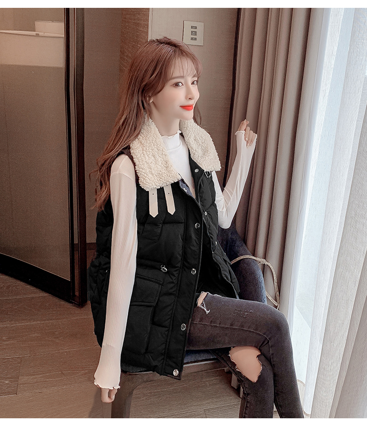 양털 패딩 조끼