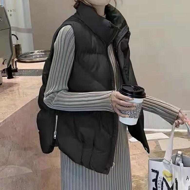 레트로 패딩 조끼