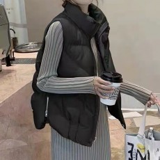 레트로 패딩 조끼