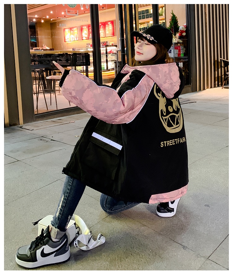 곰돌이 포켓 스티칭 점퍼